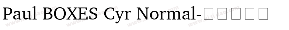 Paul BOXES Cyr Normal字体转换